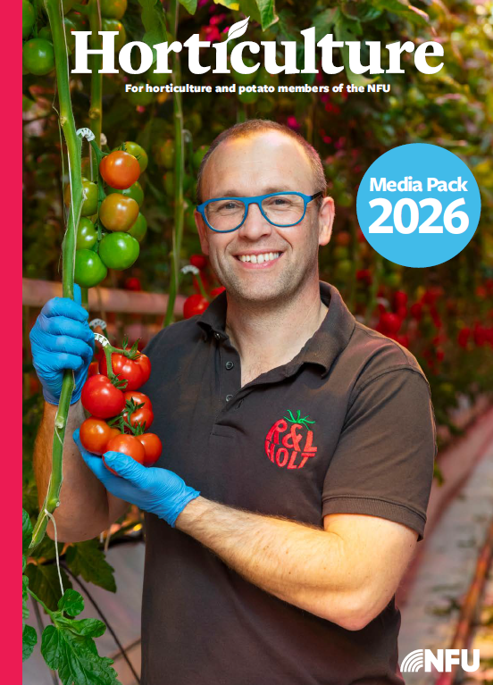 NFU Horticulture has a well-earned reputation as the authoritative publication for the horticulture industry.
Published four times a year it is circulated nationally to the horticultural members of the National Farmers' Union. These members tend to be the larger more progressive growers.