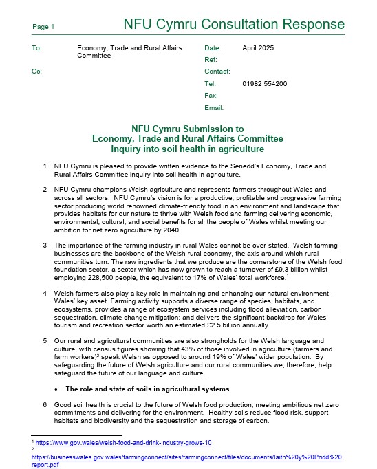 Submission Soil Health In Agriculture ETRA April 2025