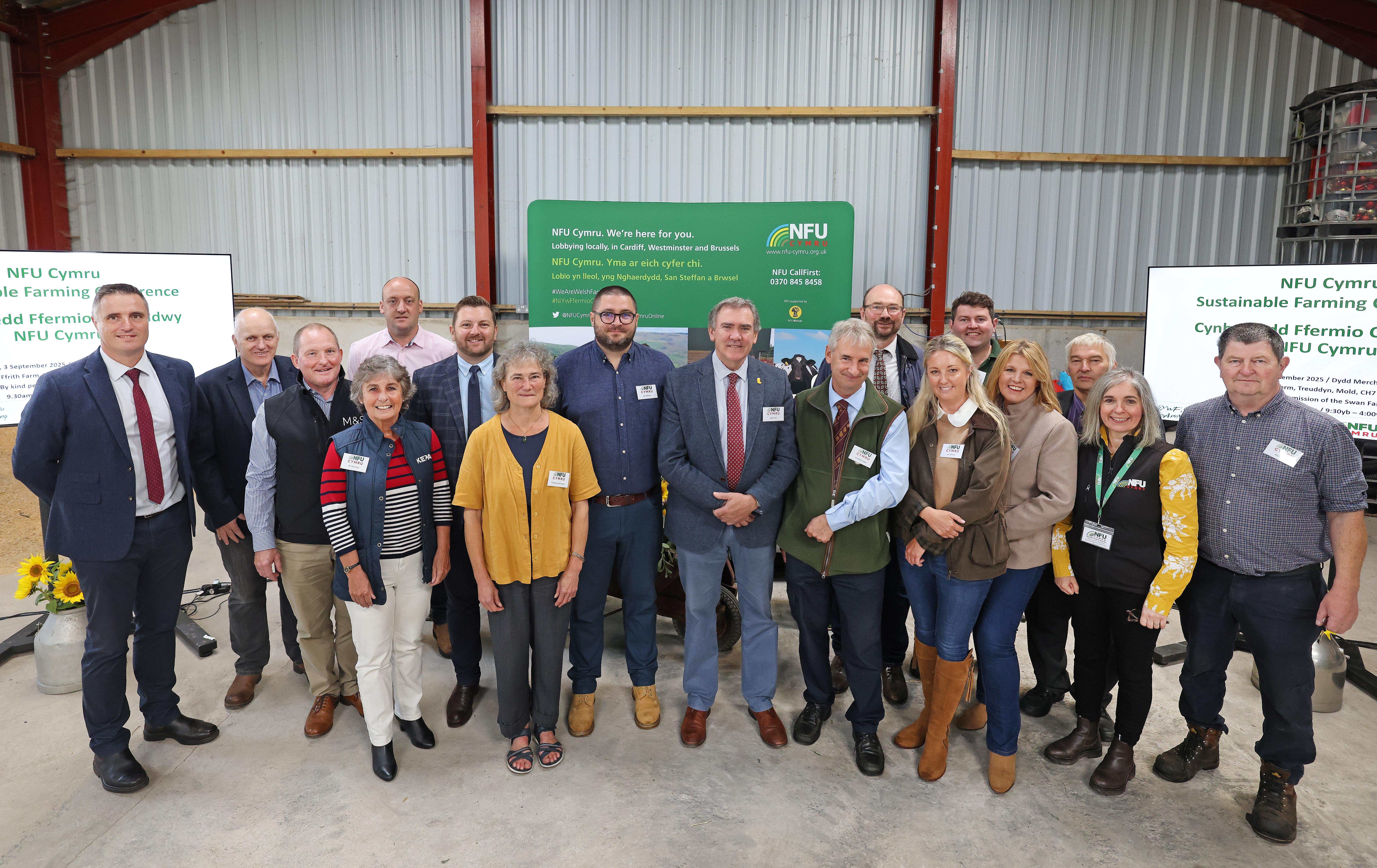 NFU Cymru staff and speakers at the Sustainable Farming Conference