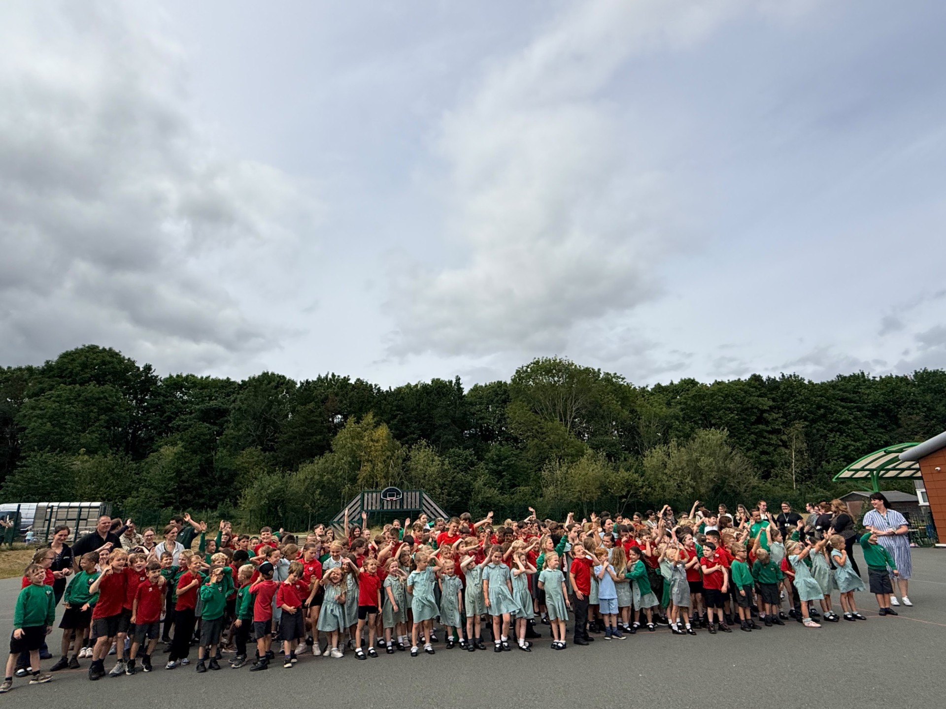 Pupils at Ysgol Bro Alun